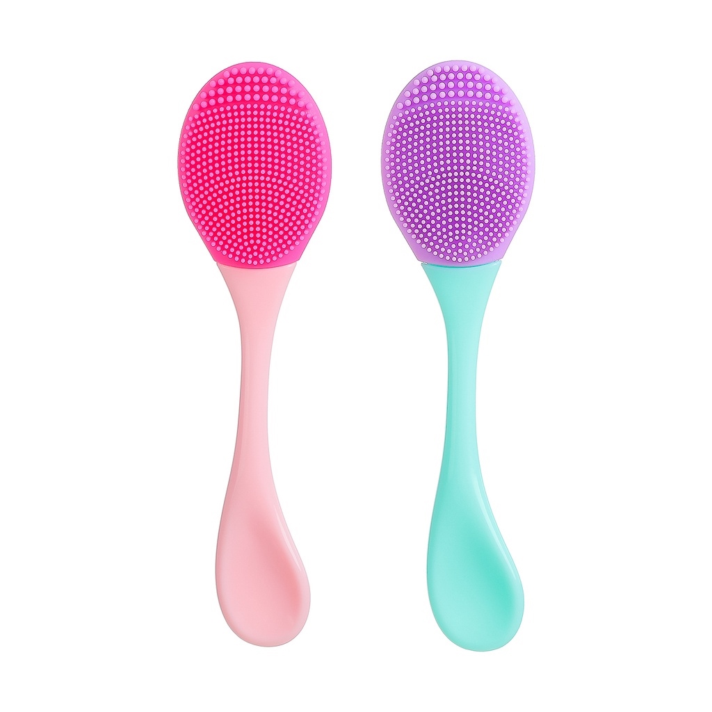 Cribbim Miniso Double Headed Facial Cleansing BrushBamboo Charcoal