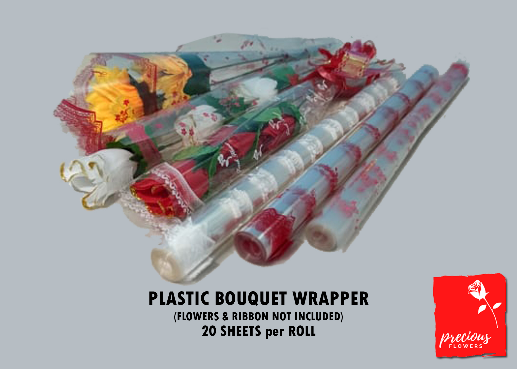 Clear plastic best sale wrap for flowers