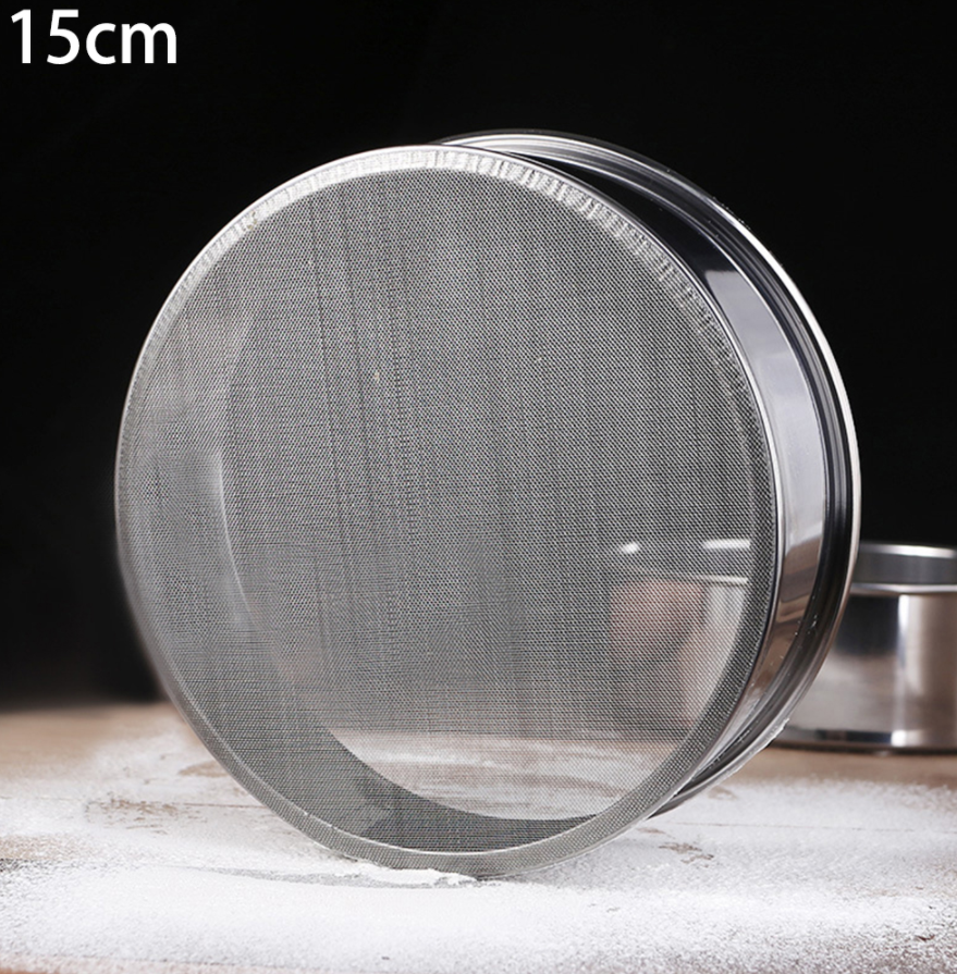 Kitchen Stainless Steel Flour Sieve Fine Mesh Oil Strainer Sifter Sugar