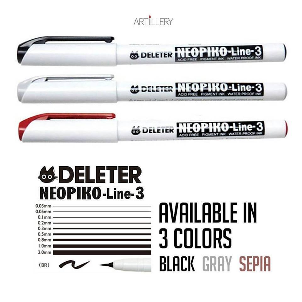 Deleter Neopiko Line 3 Pen - 0.1 mm - Black
