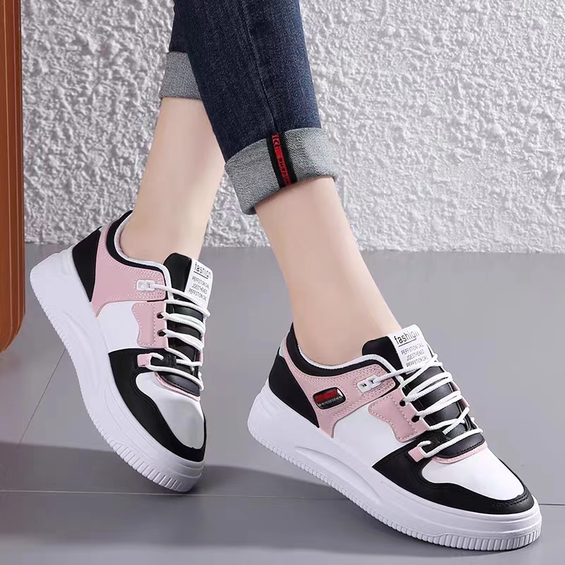Sports Thick bottom trending L.V rubber Increase height korean Low cut shoes  for Women Sneakers