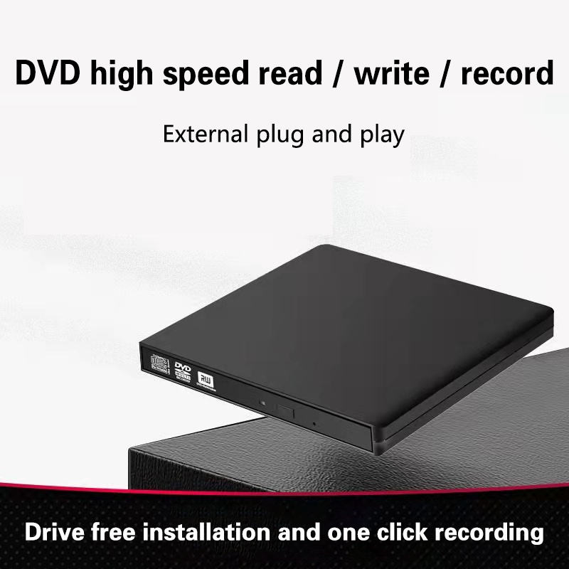 USB External DVD Drive RW CD Reader Writer Burner Player installer