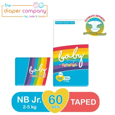 PREMIUM Magic Tape Baby Diapers New Born Jr. 30's Pack of 2