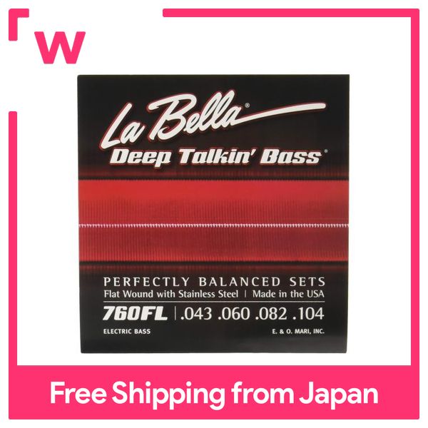 La Bella 760FL/Deep Talkin' Bass/Light/043-104/Stainless Flat Wound ...