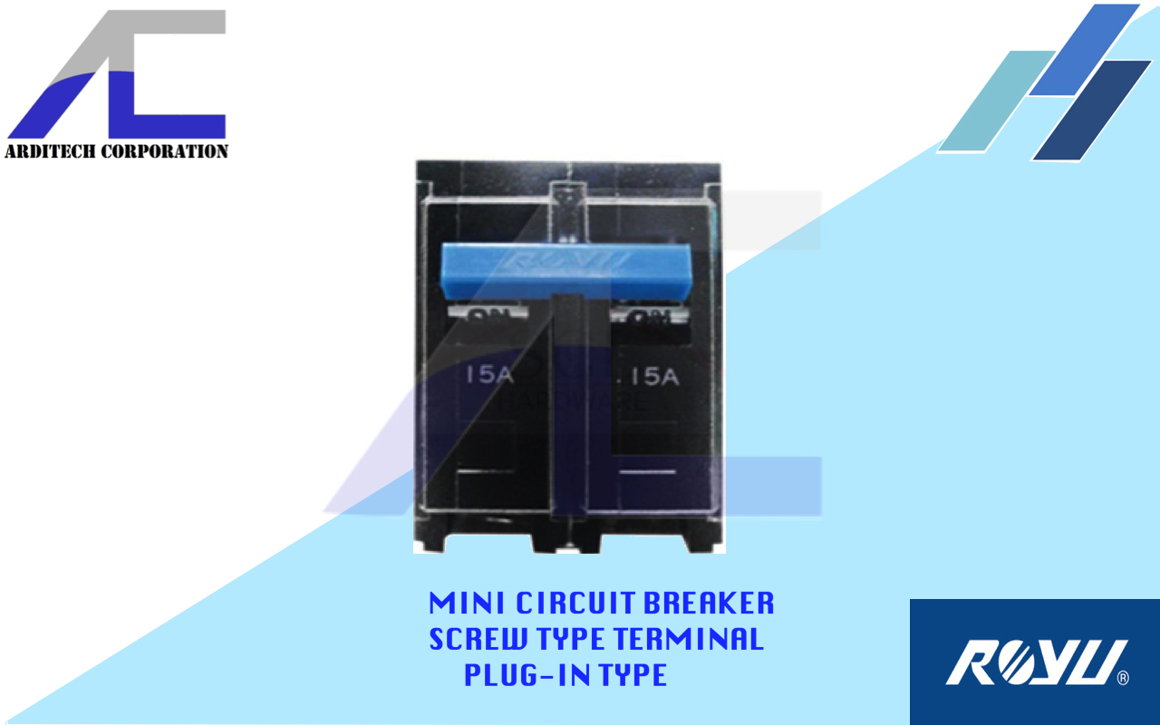 ROYU Mini Circuit Breaker Screw Type Terminal PlugIn or BoltOn