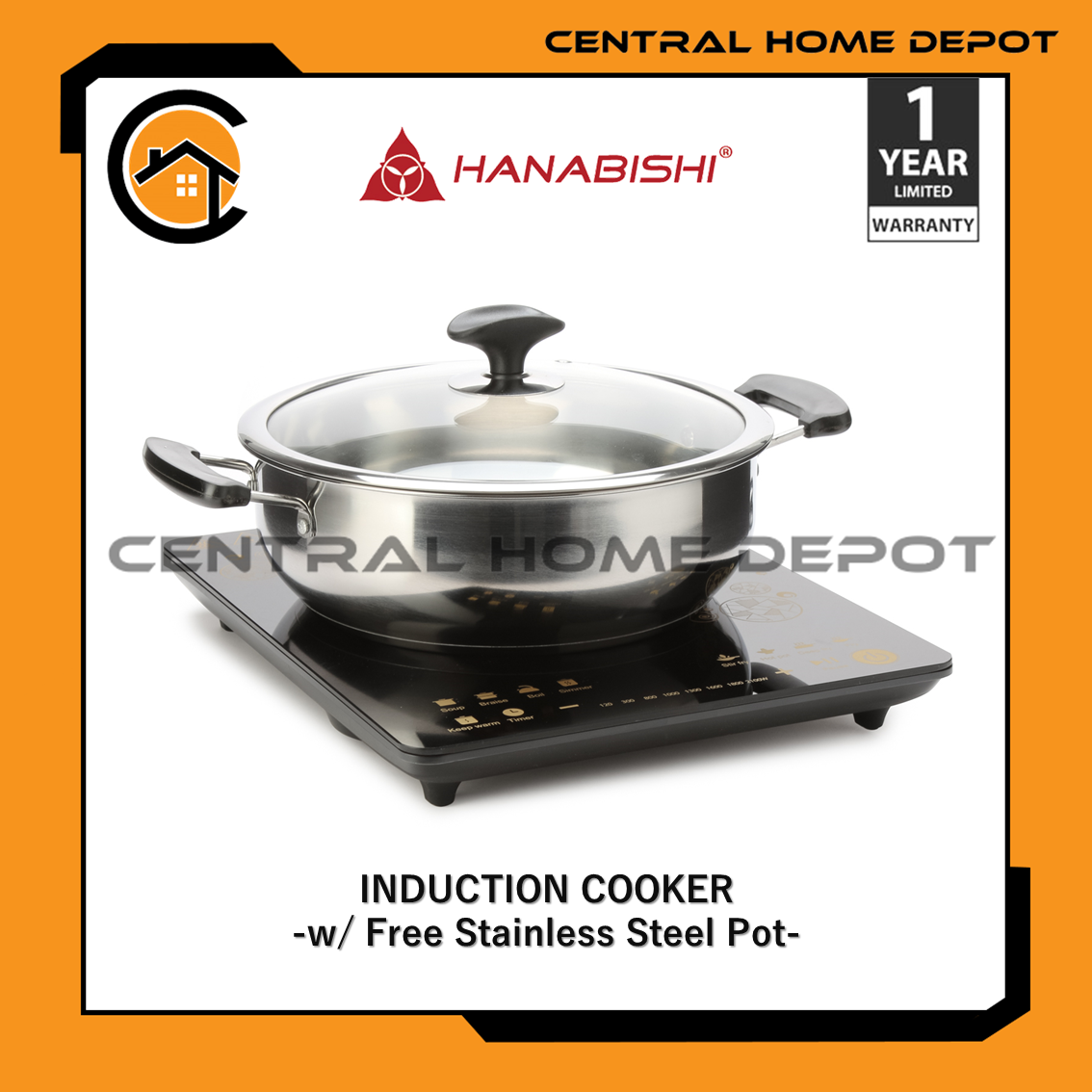 Hanabishi Induction Cooker with FREE Stainless Pot / HIC200 Lazada PH