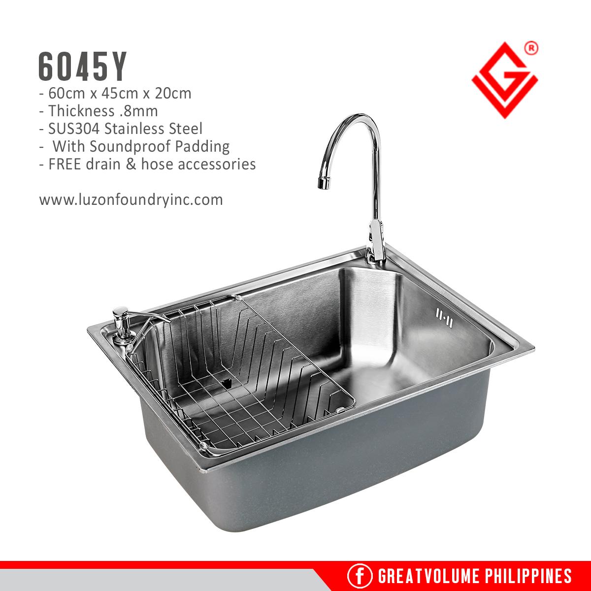 Gv 6045y Sus304 Pressed Stainless Kitchen Sink Free Colander Limited Offer Water Closet Heater Bidet Shower Hose Basin Faucet Gripo