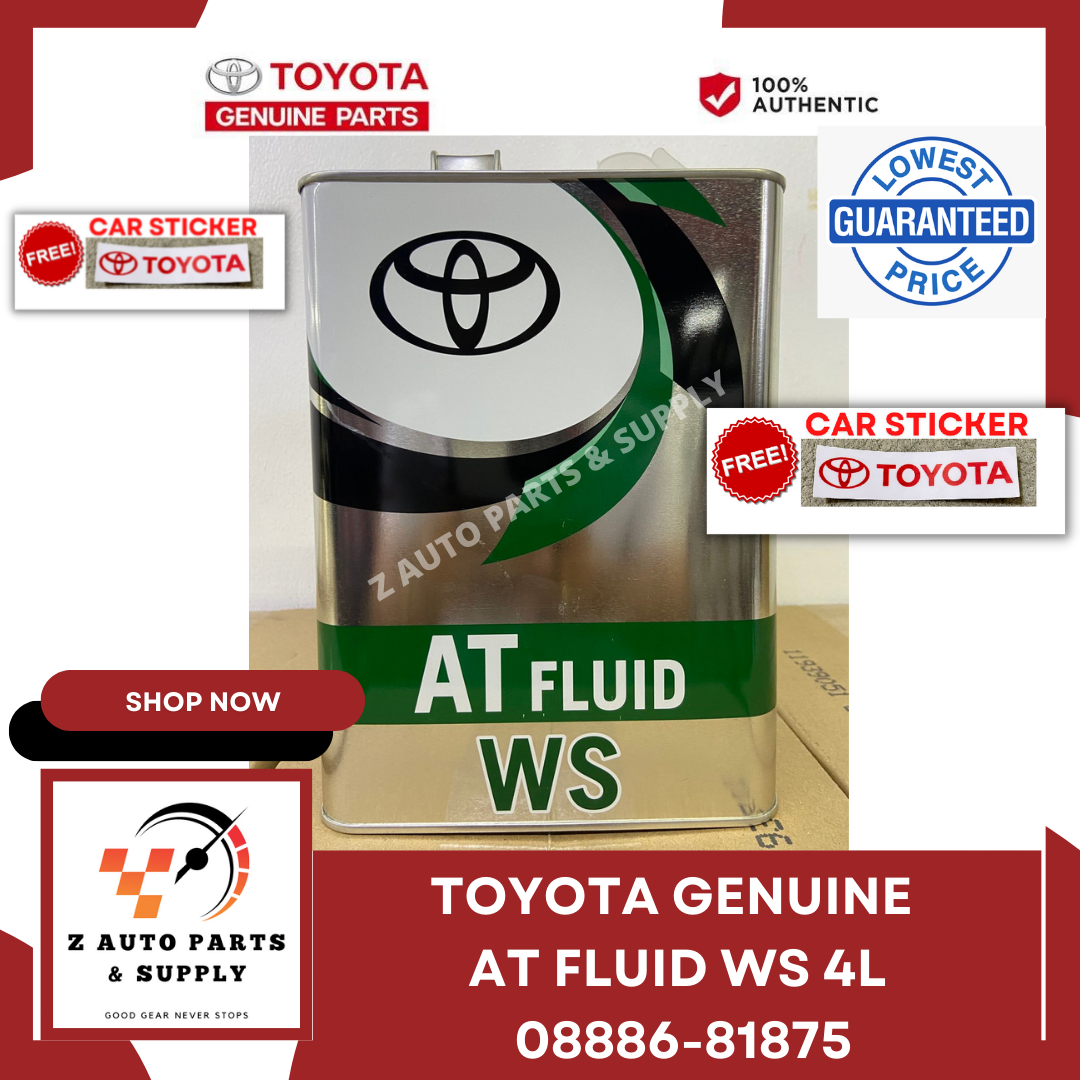 AT FLUID WS 4L 08886 81875 TOYOTA GENUINE FREE TOYOTA CAR STICKER 