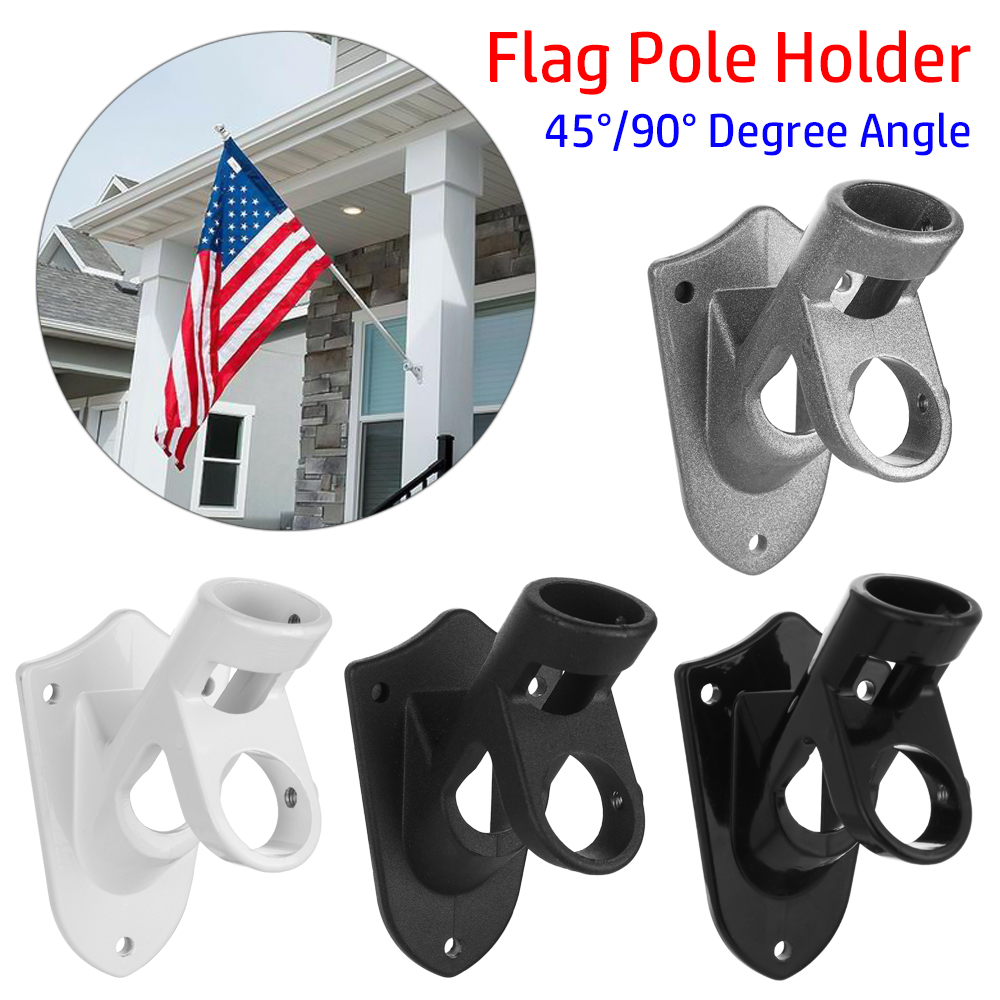 1/2PCS Có Thể Điều Chỉnh 45/90 Độ Góc Không Rỉ Sét Tráng Cột Cờ Chân Tường Gắn Giá Treo Cờ Giá Đỡ Nhôm Hai-Vị Trí