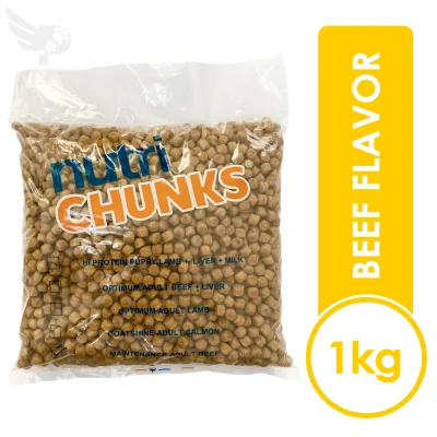 NUTRI CHUNKS MAINTENANCE ADULT 1kg REPACKED (BEEF FLAVOR) – Dog Food Philippines - NUTRICHUNKS - 1 kg - yellow - petpoultryph