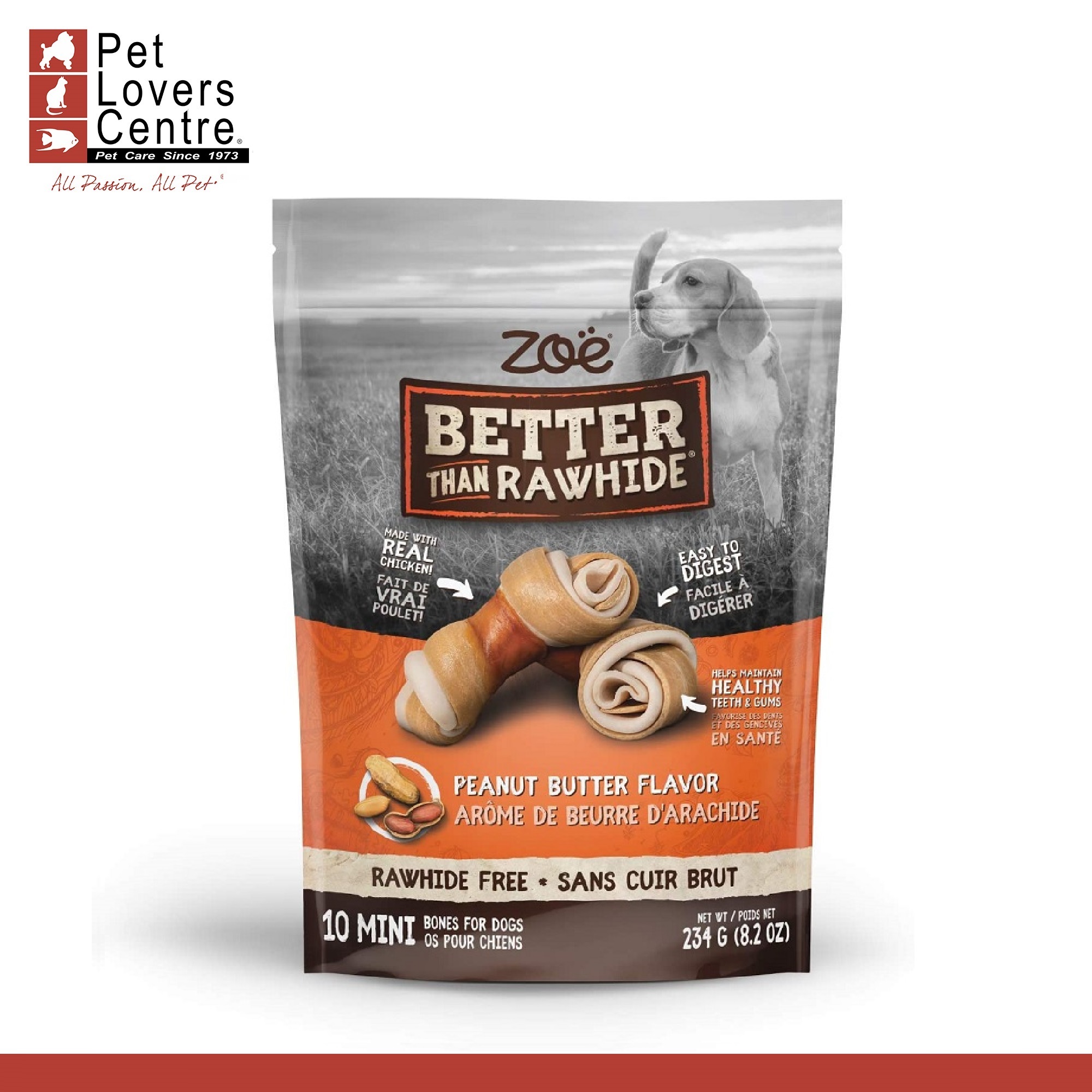 Zoe Dog Treats Raw Hide Mini Peanut Butter 234 Grams Lazada PH