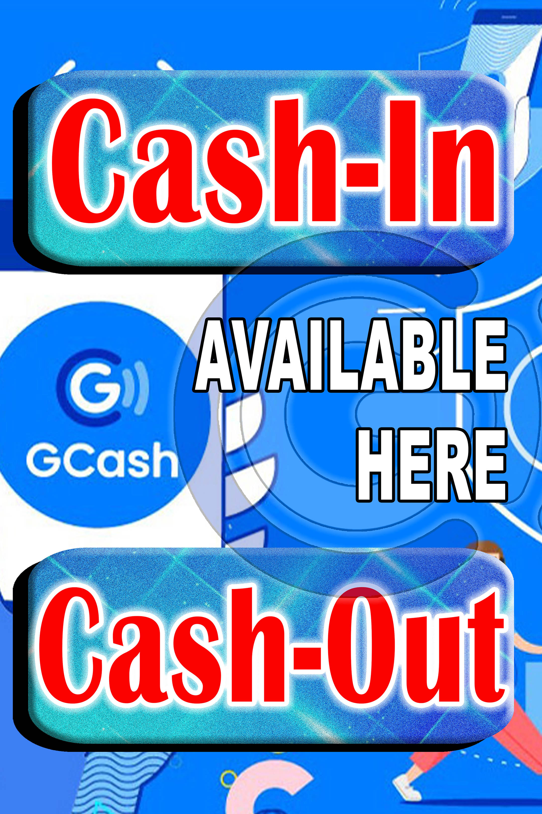 Gcash CASH IN CASH OUT Business Tarpaulin | Lazada PH