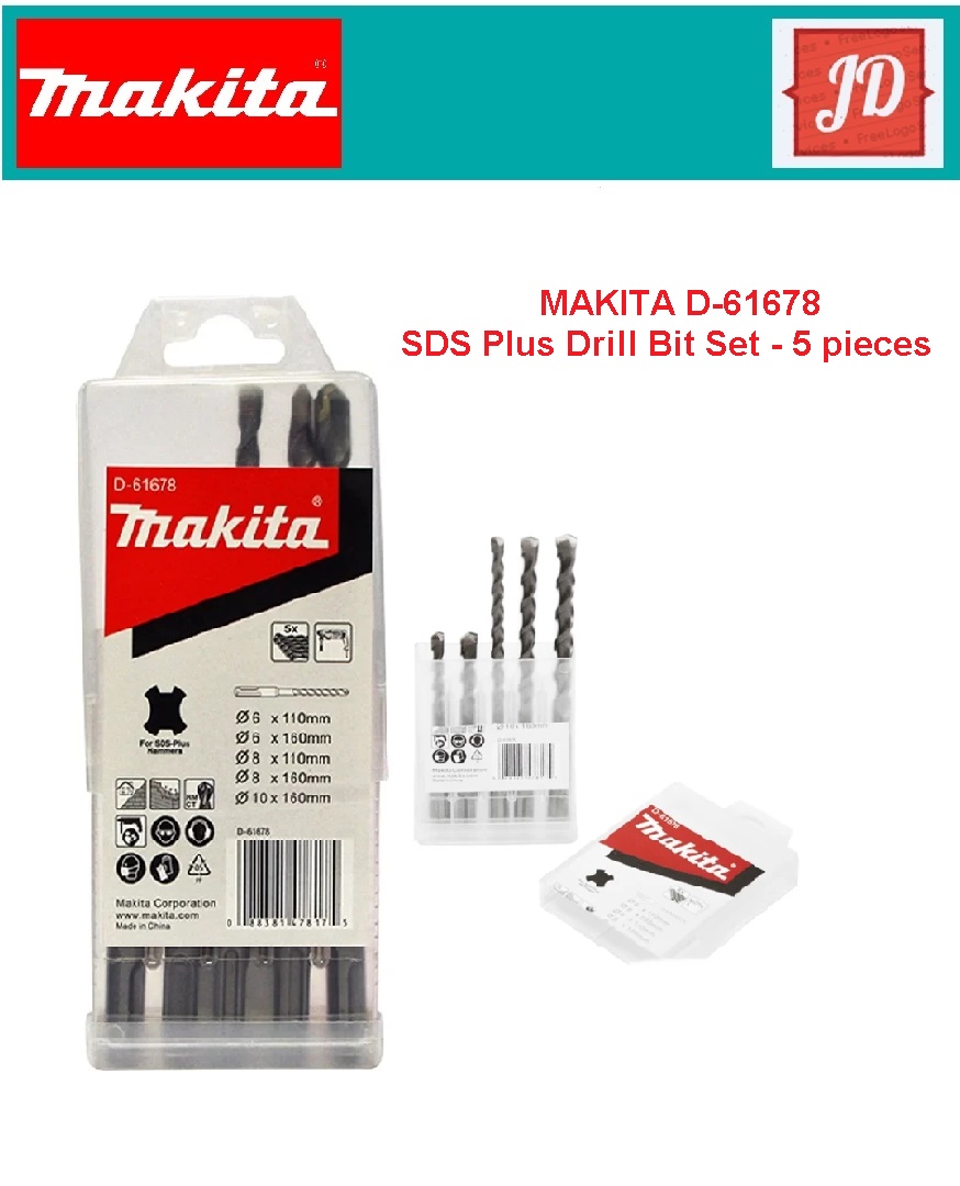 Genuine MAKITA D-61678 SDS Plus Drill Bit Set - 5 pieces | Lazada PH