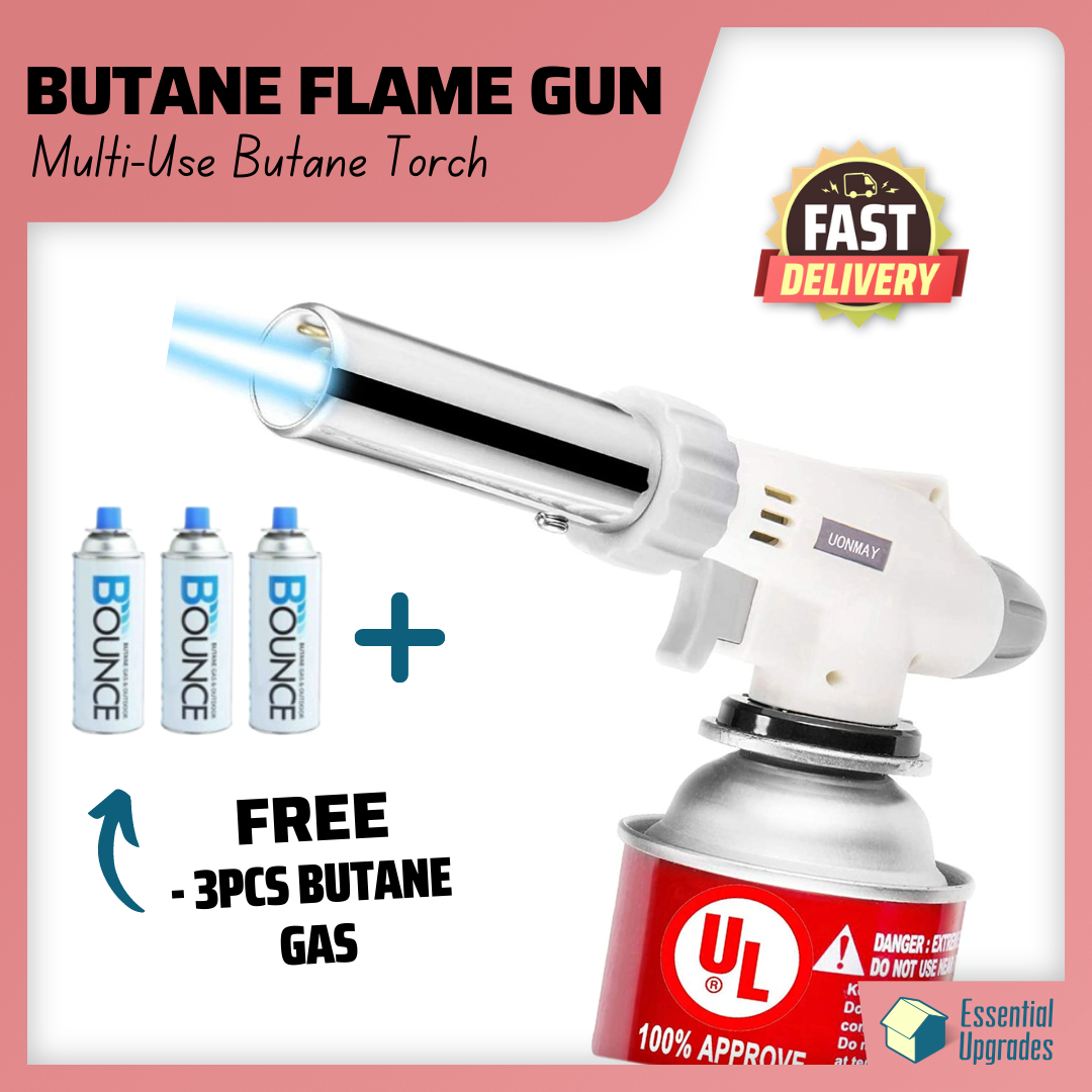Butane Flame Gun Torch Kitchen Blow Torch l FREE 3PCS BUTANE GAS l