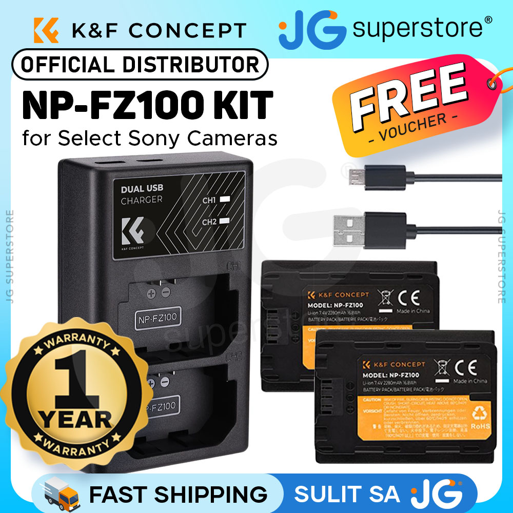 K&F Concept NP-FZ100 Dual Slot Camera Charger Rechargeable Micro