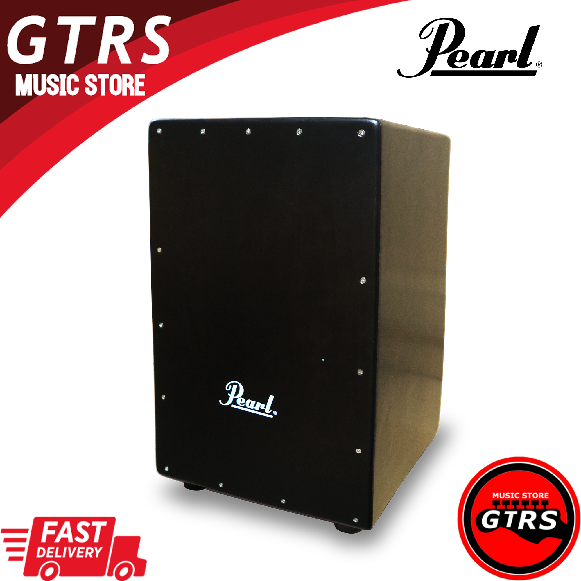 Pearl Chipboard Cajon Natural And Black Color Hand-Played Folk