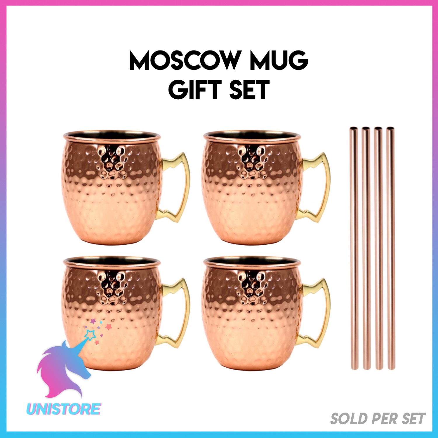 Moscow Mug Gift Set with Straw 16 oz Lazada PH