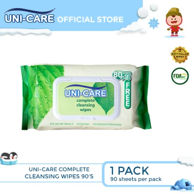 Uni-Care Complete Cleansing Wipes 90's Pack of 1