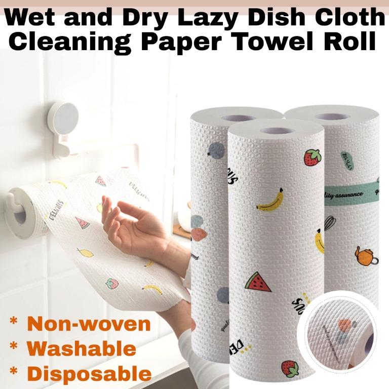 Temu 50pcs/roll, Lazy Rag, Disposable Kitchen Cleaning Cloth, Washable Wet  And Dry Dual-use Towel, Dishwashing Cloth, Non-stick Oil Rag, Degreasing  Towel, Household Cleaning Rag, Drying Cloth, Cleaning Supplies, Cleaning  Tool, Back To