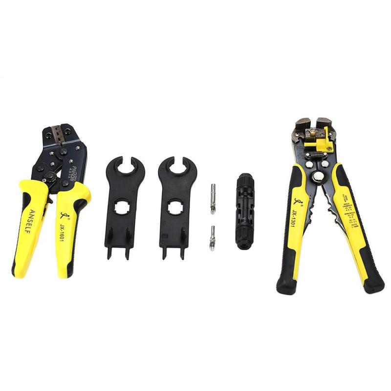 PARON Professional MC4 Solar Panel Crimping Tools 2.5-6mm² 14-10AWG Wire Crimper Solar Wire Connector Cut Kit With Wire Stripper Crimping Pliers