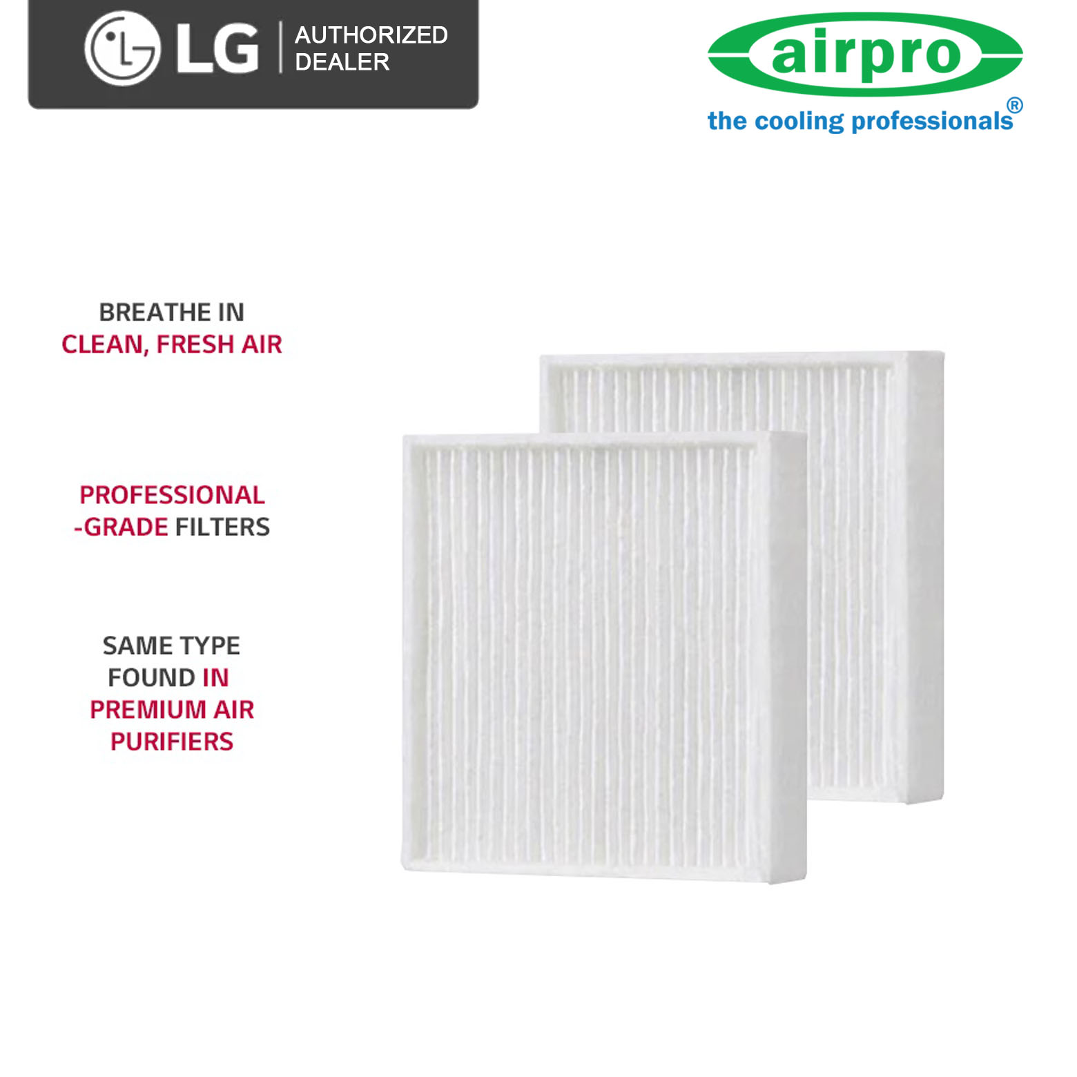 LG PuriCare H13 HEPA Filter PFDSHC02 for AP551AWFA (2nd Generation