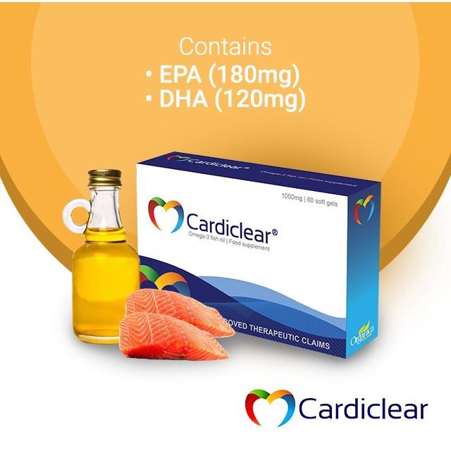 [ For Lower Cholesterol and Blood Pressure ] Cardiclear Omega 3 Fish