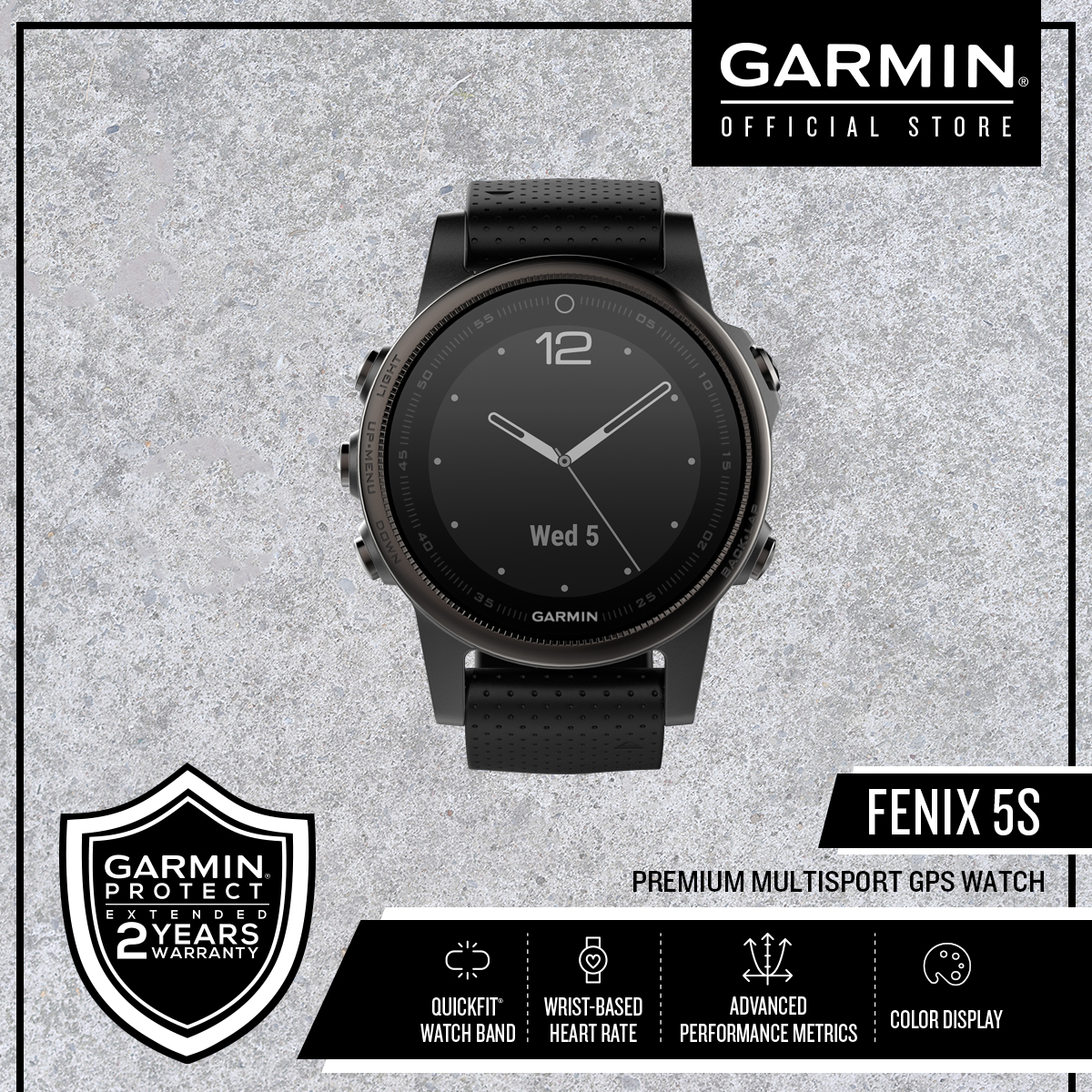 garmin fenix 5s sapphire black