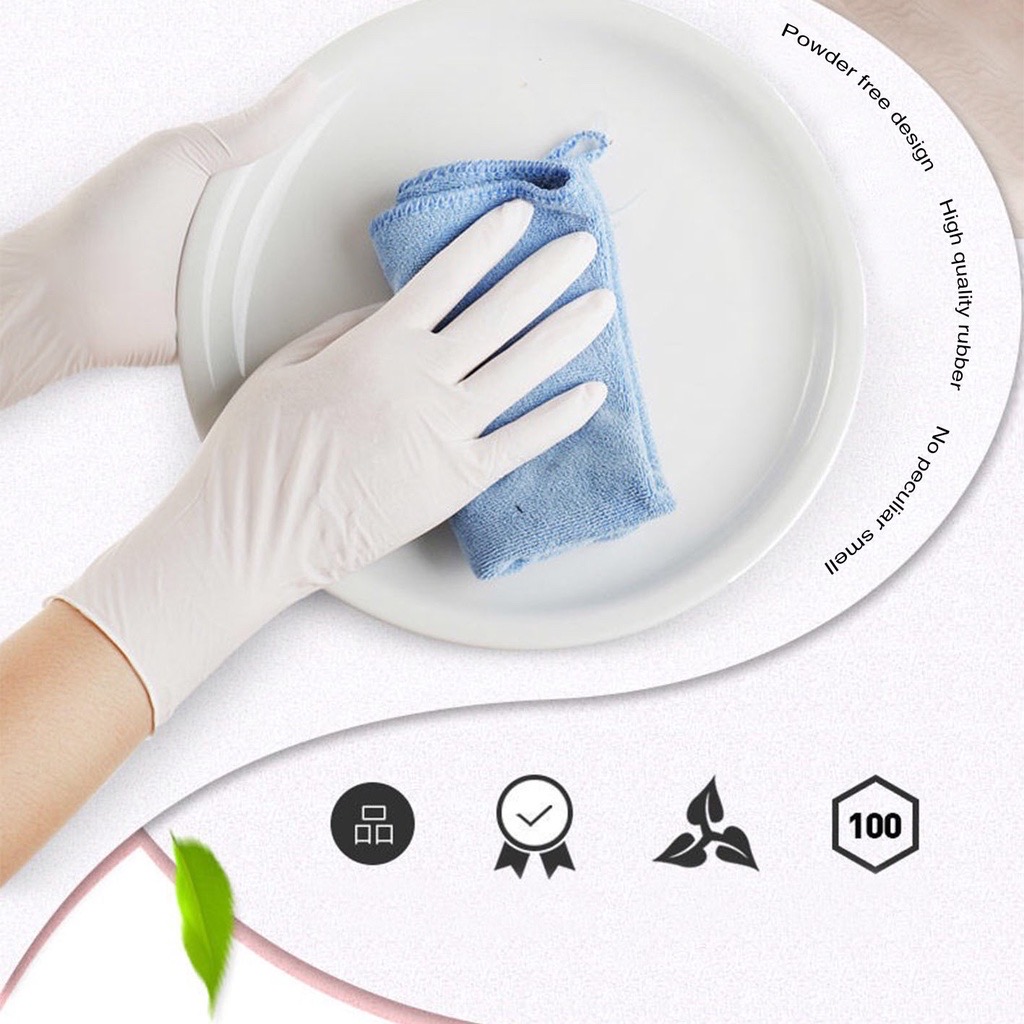 [JYS] Disposable Vinyl/Nitrile Gloves 100PCS Surgical Powder Free Black