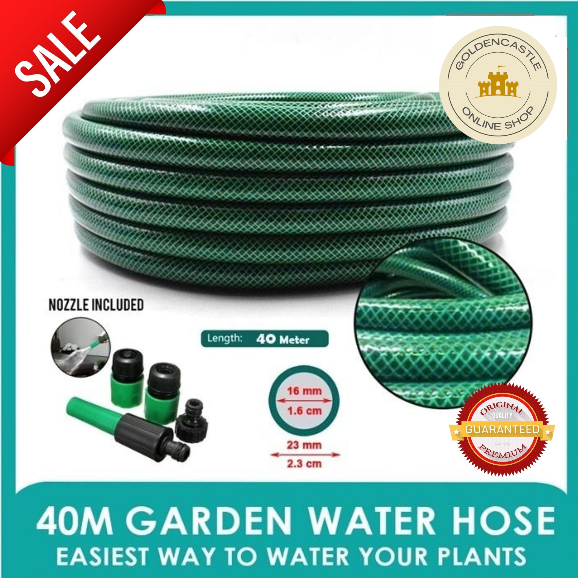 40 Meter Garden Hose Cleaning Heavy Duty Water Hose Gardening Hose Car