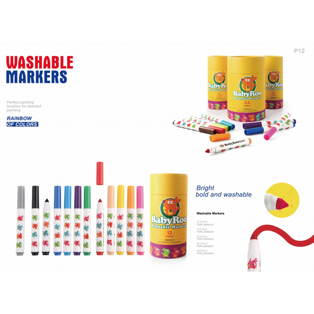 Joan Miro Washable Non Toxic Markers 12 or 24 Colors Lazada PH