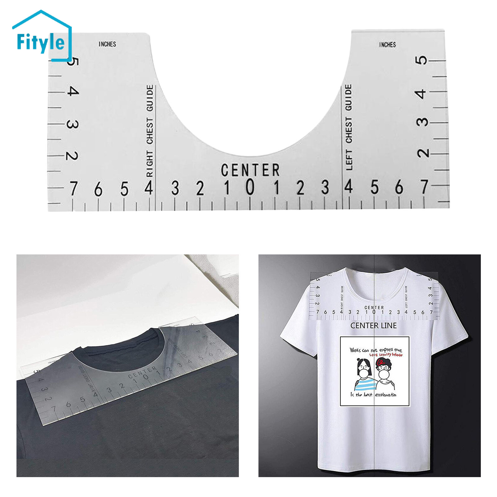 5Pcs/set T Shirt Ruler Guide for Applying and Sublimation Guide