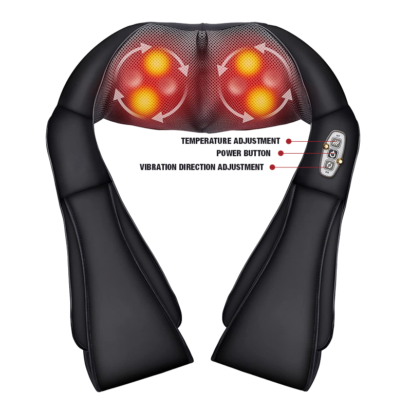 Shoulder Massager Relief Heating Hot Compression Neck Massager Back Pain Portable Body Back