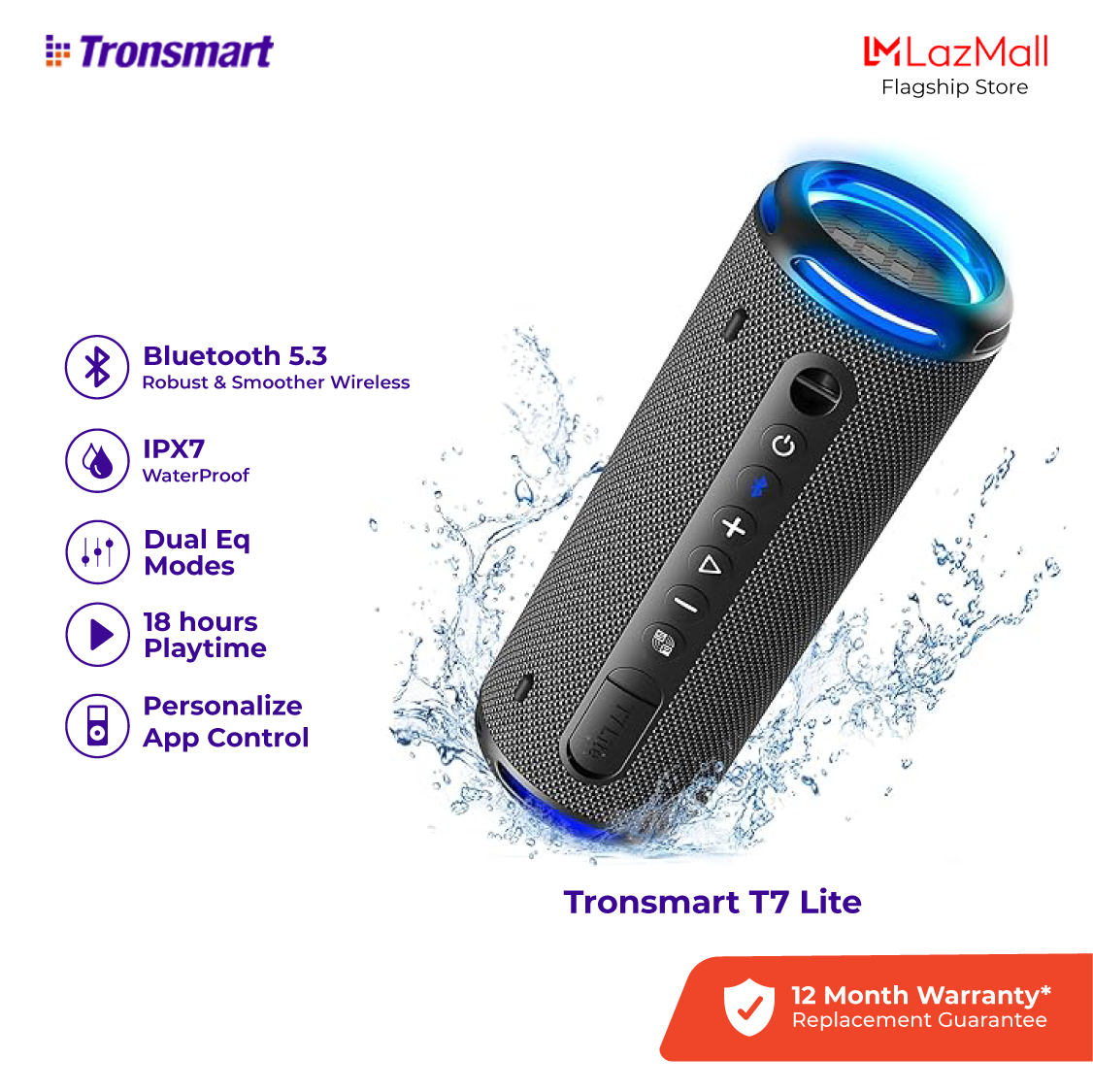 Tronsmart T7 Portable Outdoor Waterproof Bluetooth 5.3 Speaker