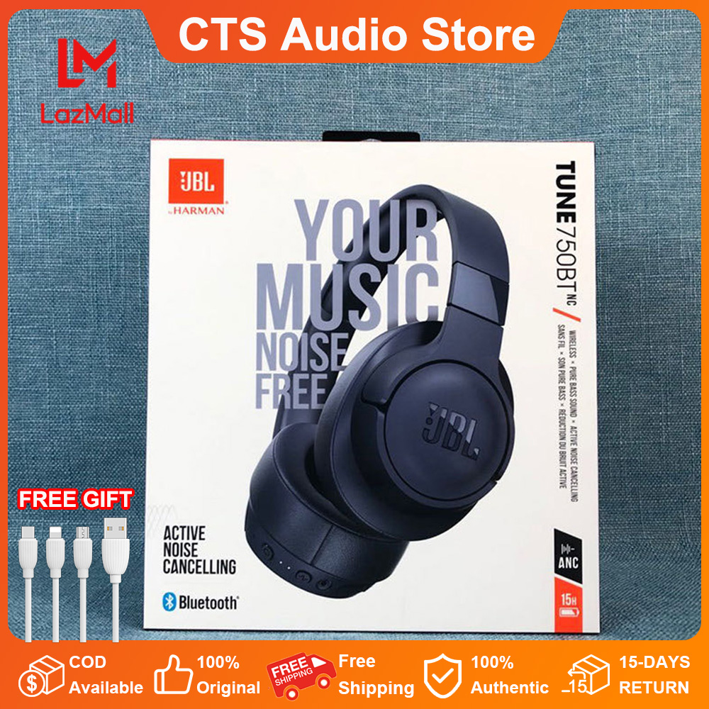 JBL TUNE 750BTNC Wireless Bluetooth Over-Ear Headphones with Active Noise  Cancellation | Lazada PH