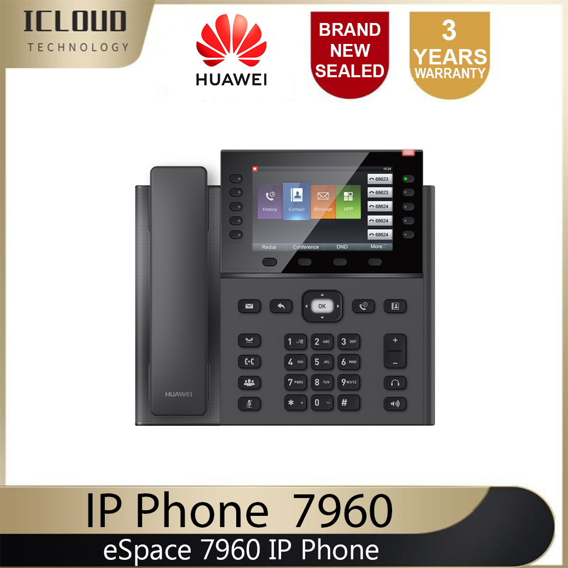 HUAWEI IP Phone 7960, full-featured IP phone with excellent user  experience, provides a user-friendly UI on a large, true color liquid  crystal display (LCD) screen | Lazada PH