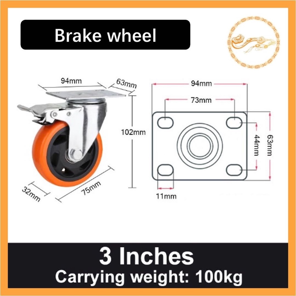 Heavy push wheel caster wheel heavy duty PU wheel，push cart wheel，3/4/5