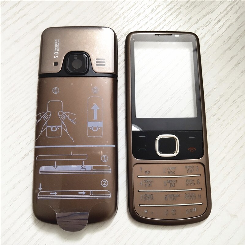 Rear 6700 Front Middle Frame Back Cover Door Case For Nokia 6700 6700c Classic Full Housing With Englishrussia Keypad