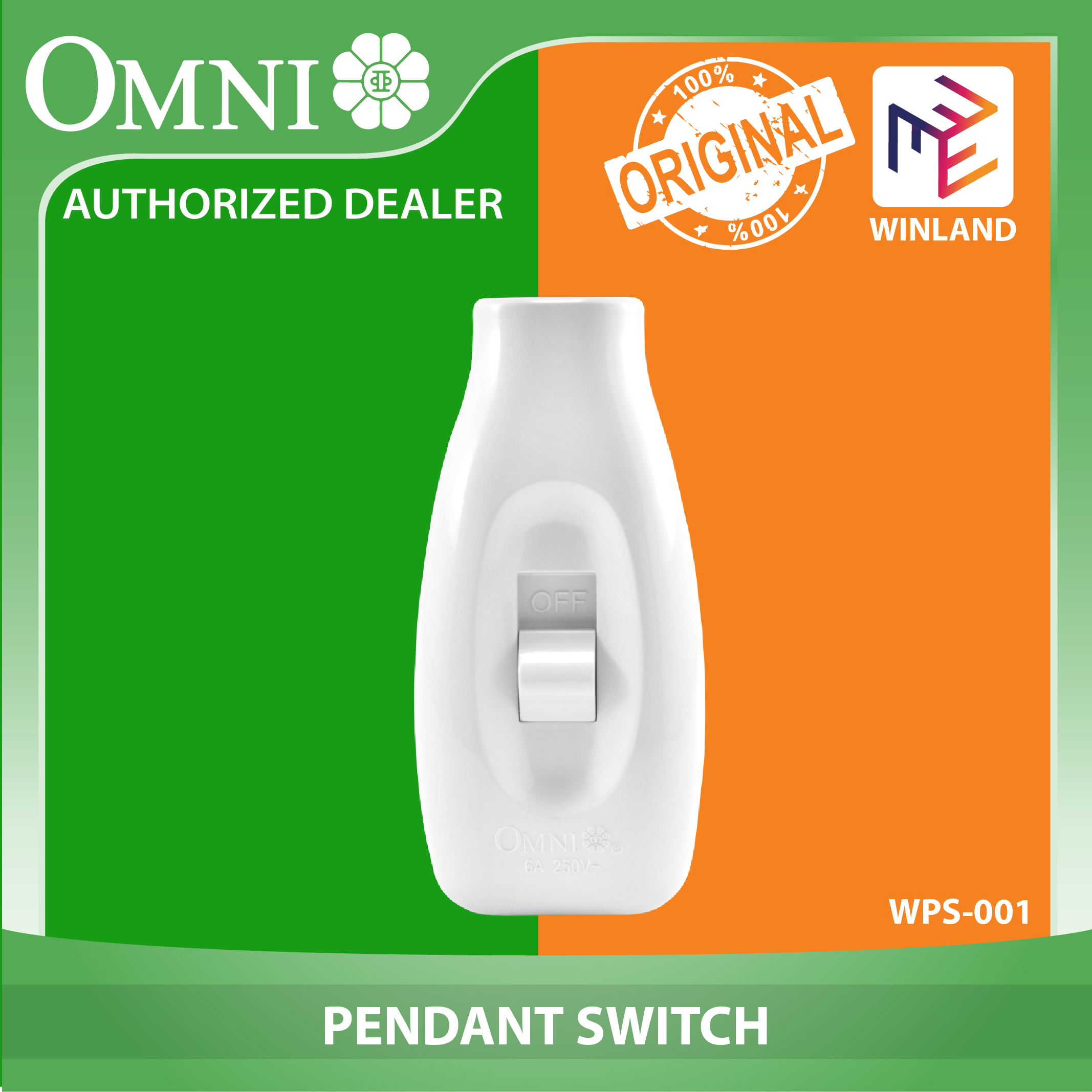 OMNI by Winland Pendant Switch / Electrical Switch 6A/250v WPS001