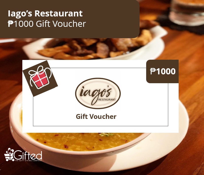 Iago's Restaurant PHP 1000 Gift Voucher Lazada PH