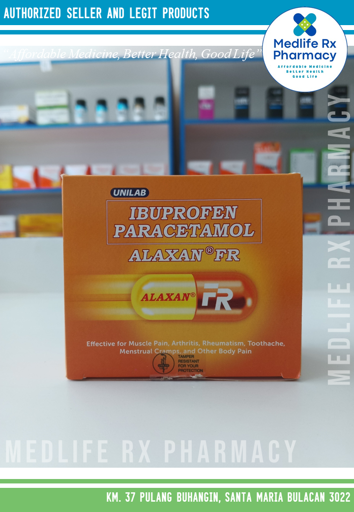 ALAXAN FR 5 Capsules (For body aches, reduces fever, fast relief