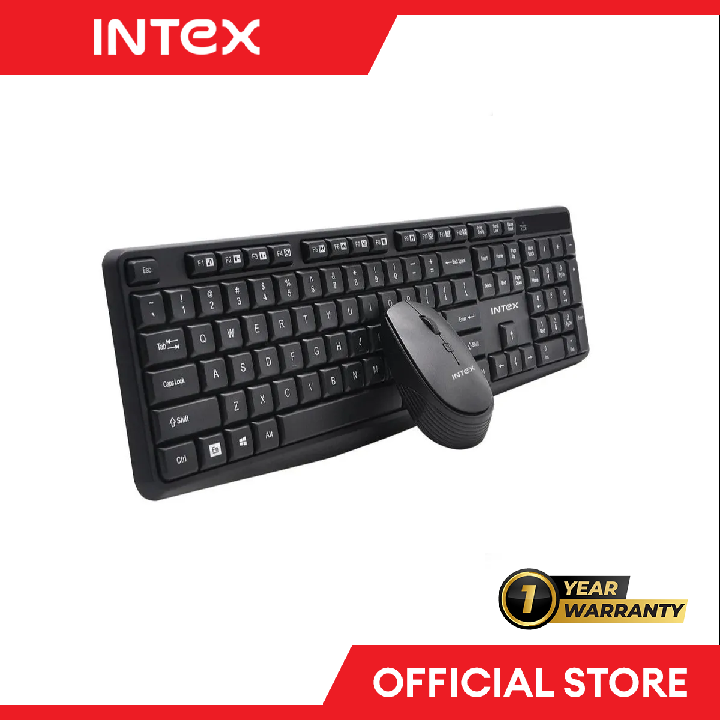 Intex ITWLKBM01 Wireless Keyboard & Mouse Intex Wireless Mouse