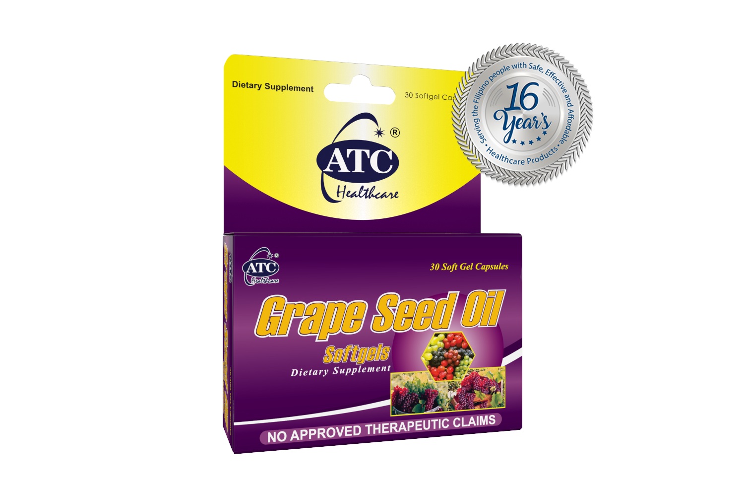 ATC Grape Seed Oil 500mg × 30's (1 box) Lazada PH