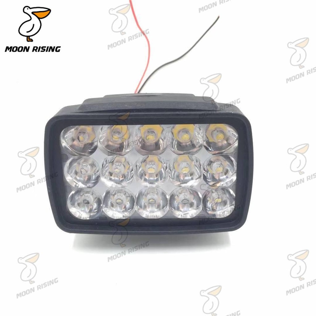 12V FOG LAMP 15 LED SQUARE DESIGN HEADLIGHT FOR MOTORCYCLE [MOON RISING ...