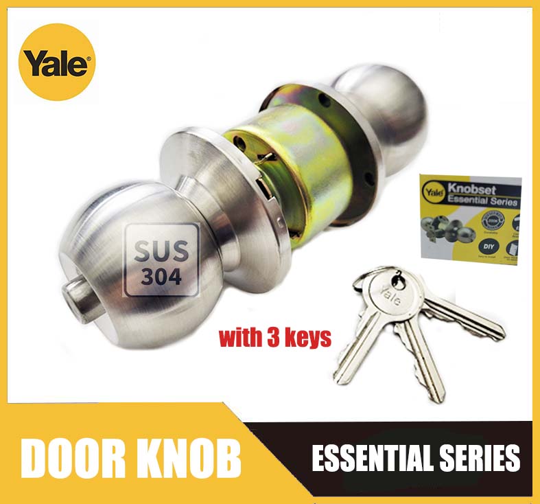 YALE DOOR KNOB ESSENTIAL SERIES WITH 3 KEYS Lazada PH