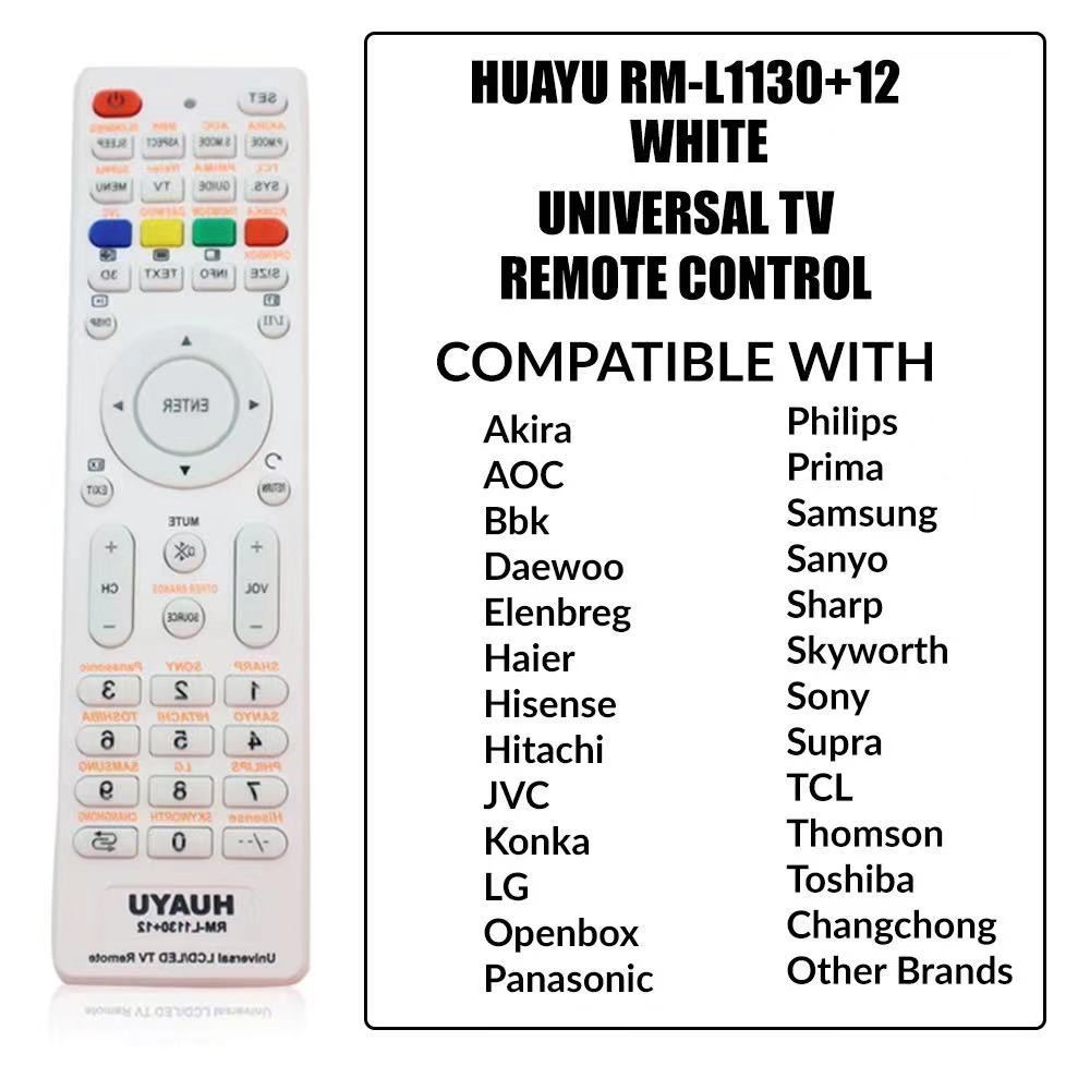 Huayu RM L1130+12 LEDLCD Universal TV Remote Control Lazada PH