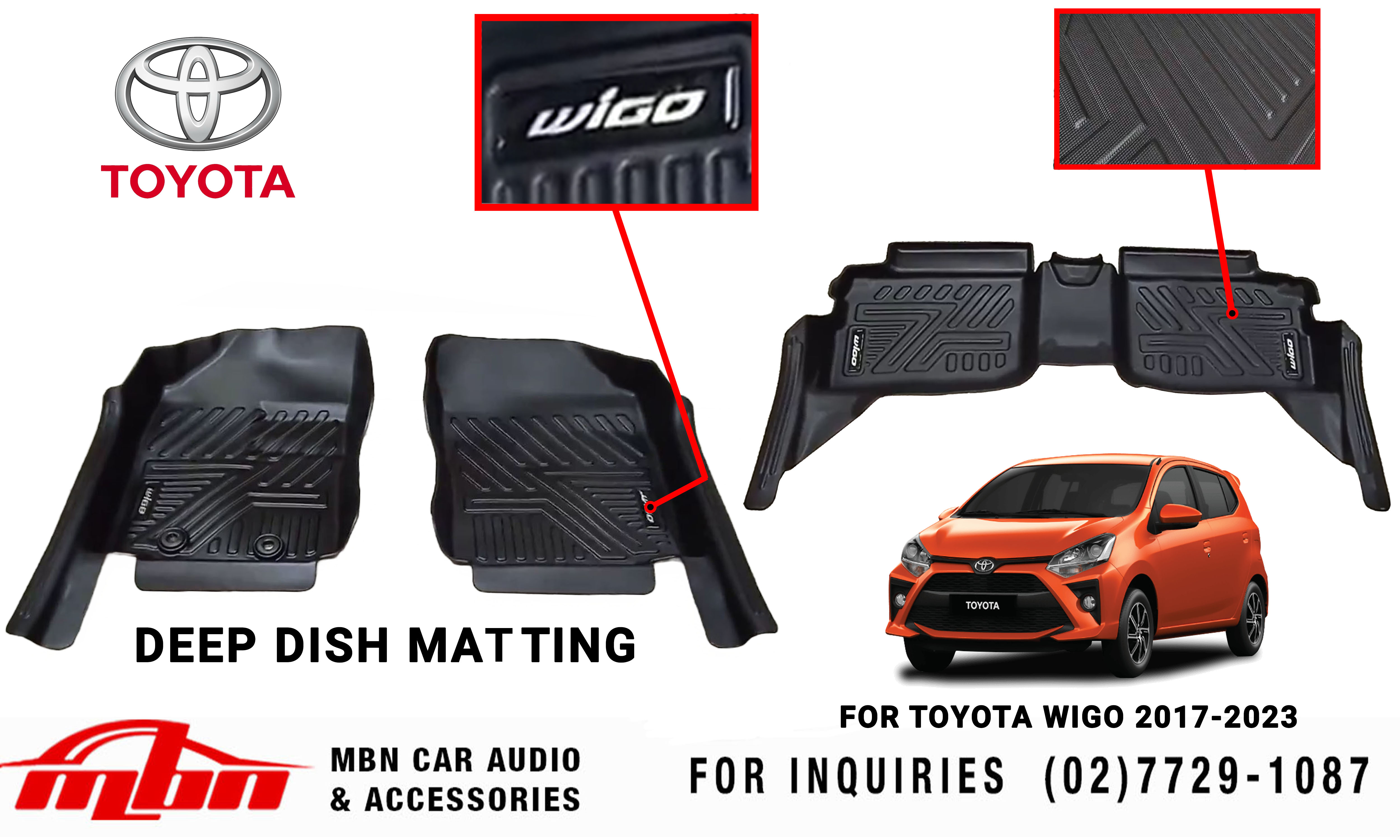 Extended 5D Deep Dish Matting For Toyota Innova, Toyota Fortuner
