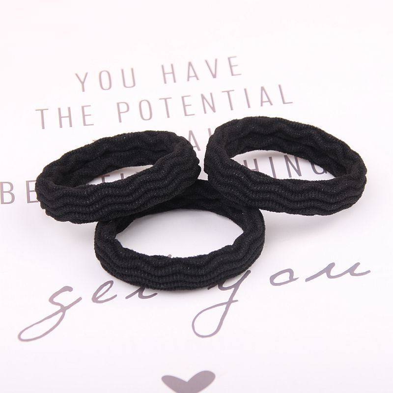 Head Rope Simple Hair Ring High Elastic Durable Thick Rubber Band Female  Hair-Binding Internet Sensation Leather Case Black Ponytail Hair Ring |  Lazada PH