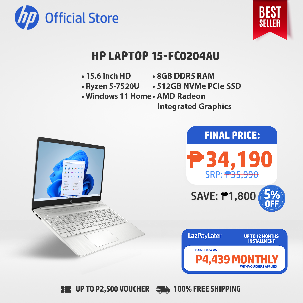 hp LAPTOP-EBA3RT7J 250GB 3年使用