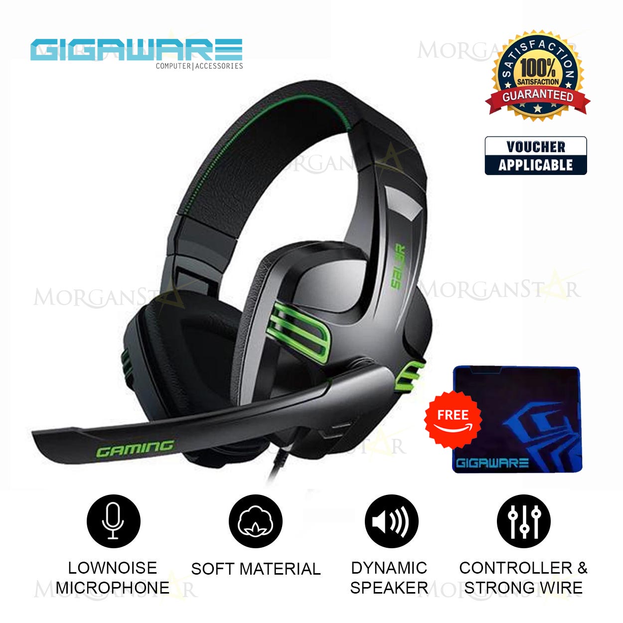 headset with speaker for computer