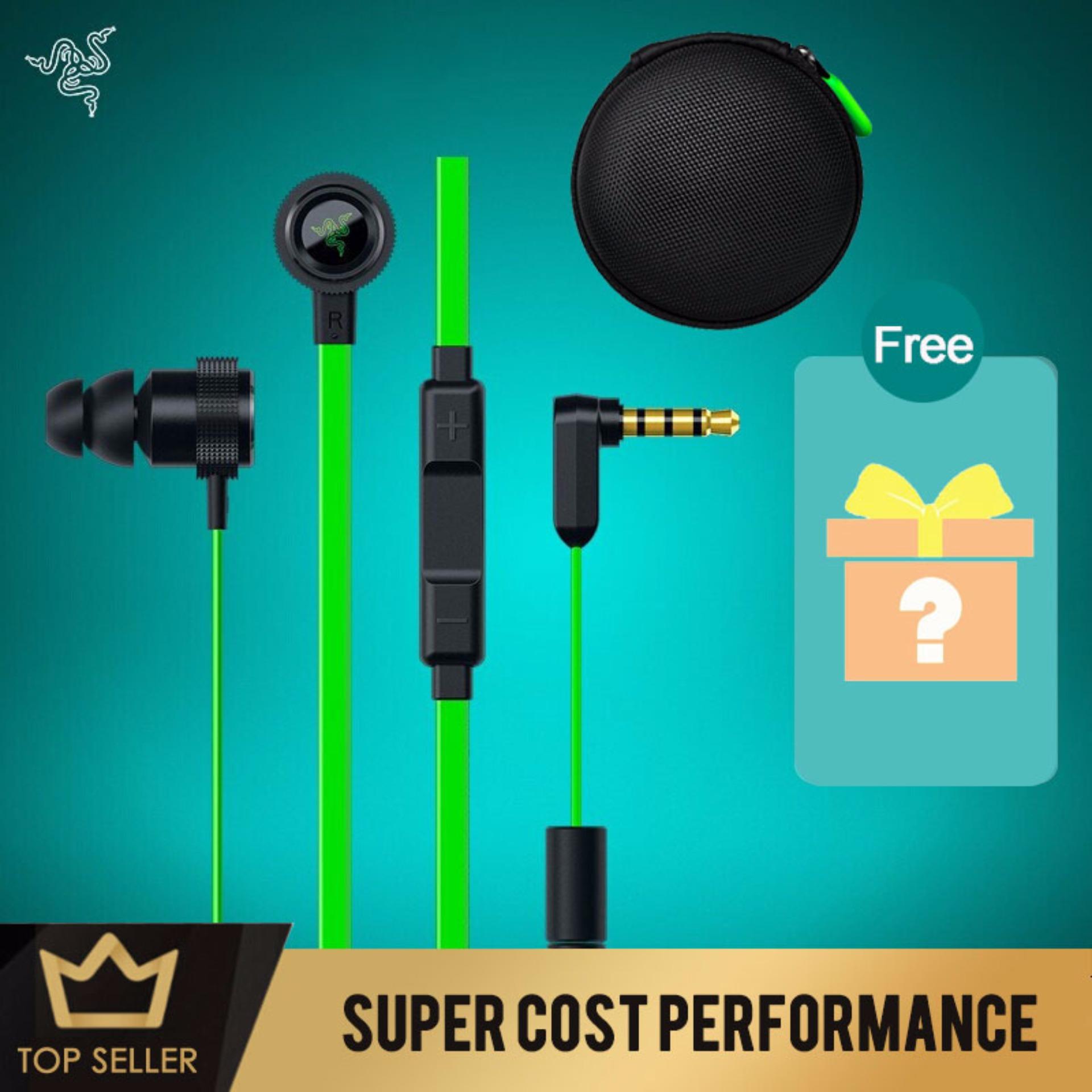 Razer Hammerhead Pro V2 Earphone Flat Style Cables With Omnidirectional 3 5mm And Volume Controls For Gaming Earphone Lazada Ph